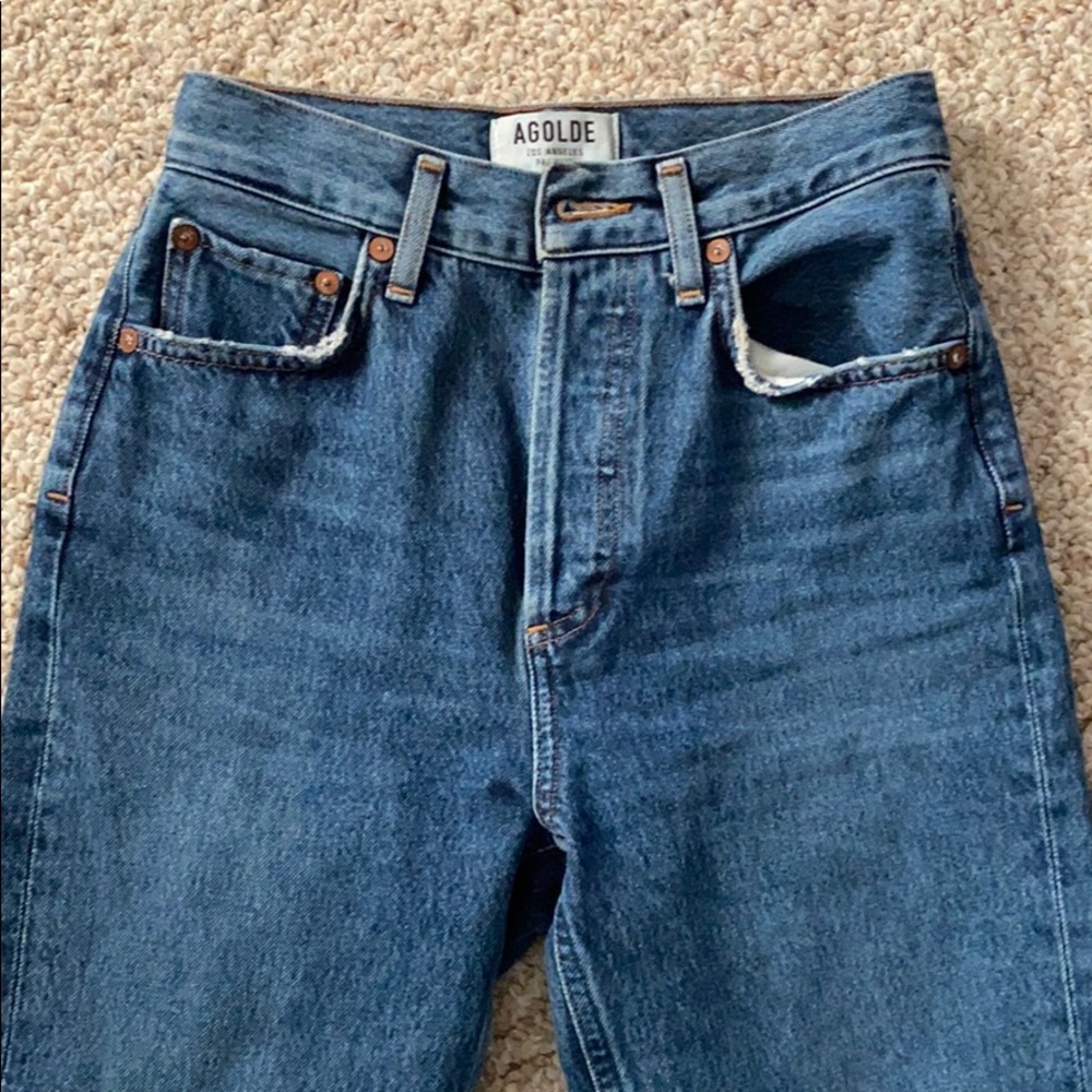 Agolde Riley High Rise Crop - Picture 3 of 7